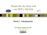Portada de Desarrollo de sitios web con PHP y MySQL