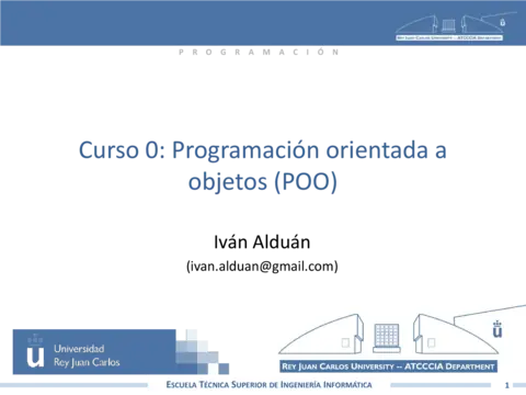 Programación orientada a objetos (POO)