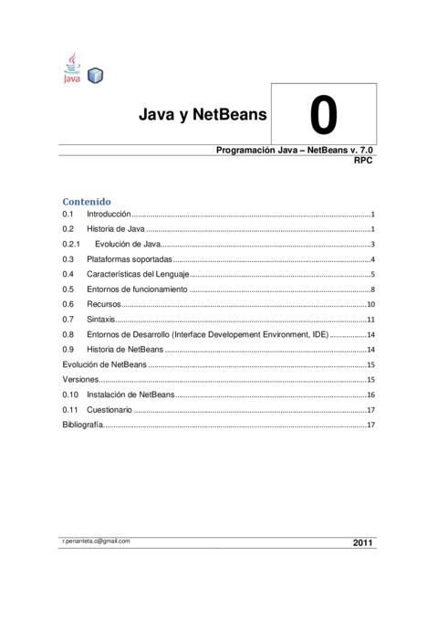 Programación Java y NetBeans