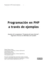 Portada de Programación en PHP a través de ejemplos