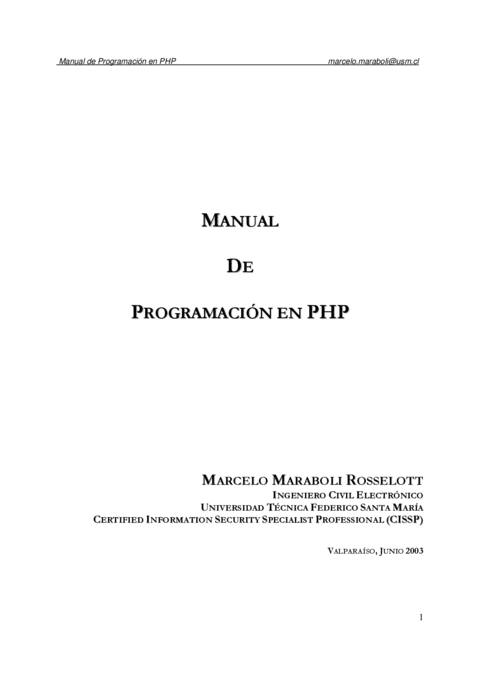 Manual de Programación en PHP