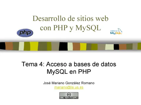 PHP y MySQL - Acceso a bases de datos