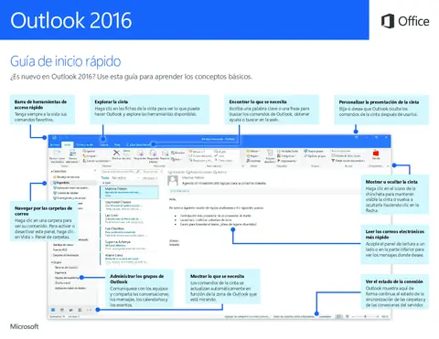 Outlook 2016: Guía de inicio rápido