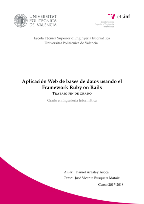 Aplicación Web de bases de datos usando Ruby on Rails