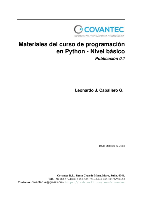 Materiales del curso de programación en Python
