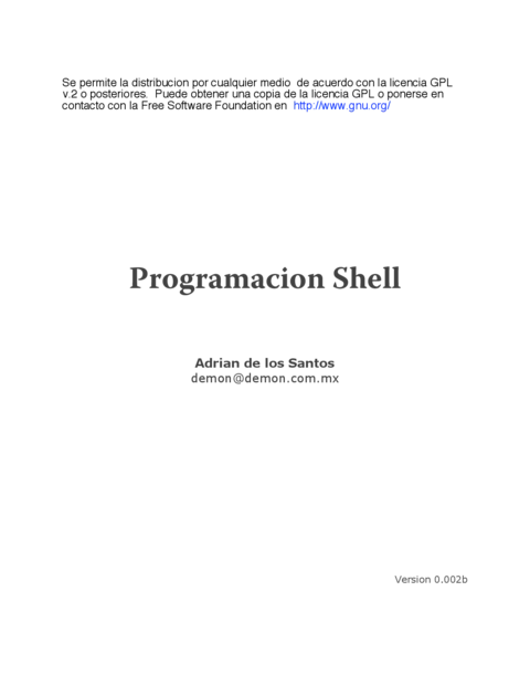 Programación Shell