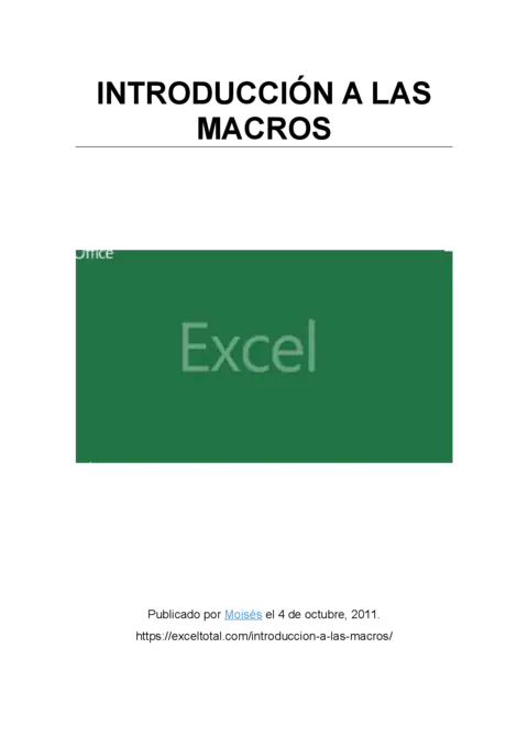Excel Macros
