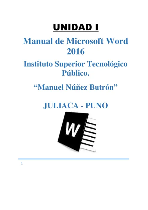 Manual de Microsoft Word 2016