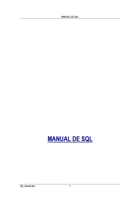 Manual de SQL PDF Gratis: Curso Completo y Práctico