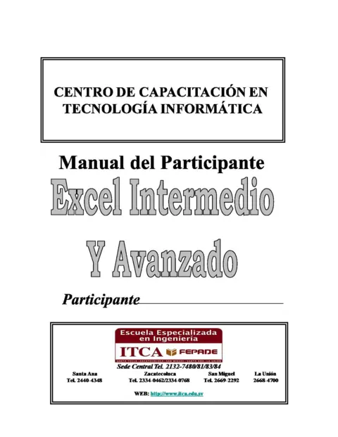 Microsoft Excel intermedio y avanzado