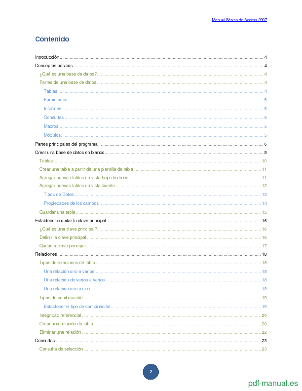 PDF] Manual Básico de Access 2007 gratis curso