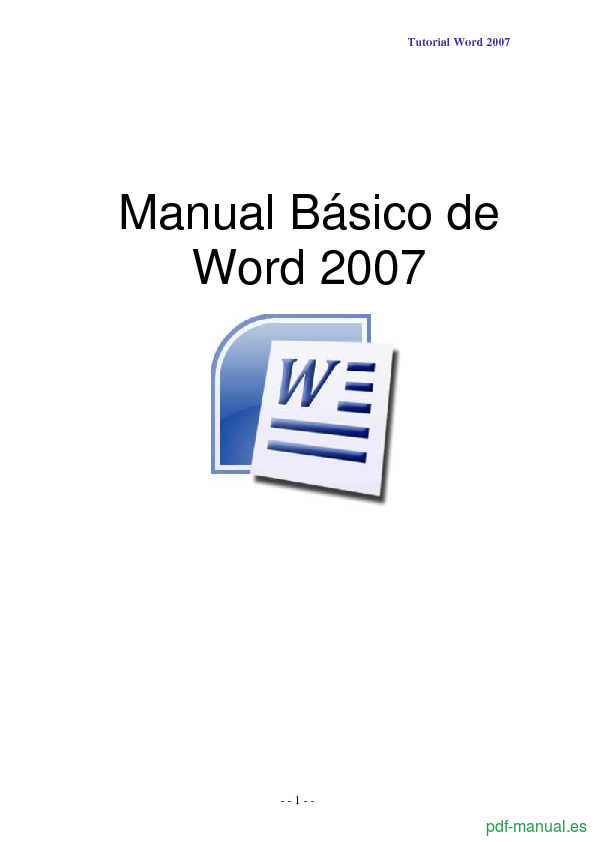 PDF] Manual Básico de Word 2007 gratis curso