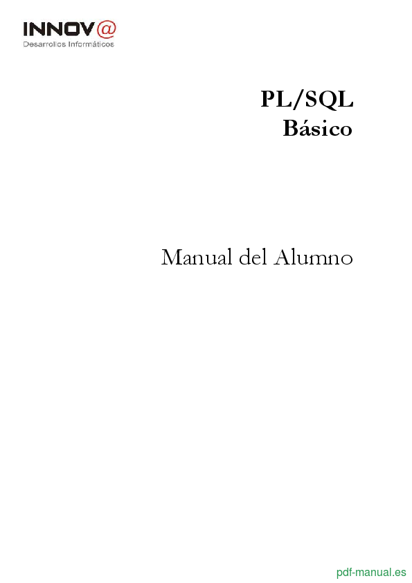 Abrasivo oración ira PDF] PL/SQL Básico gratis curso