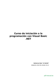 Curso iniciación a la programación con Visual Basic .NET 1