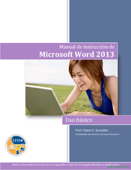 Curso Manual de instrucción de Microsoft Word 2013: básico 1