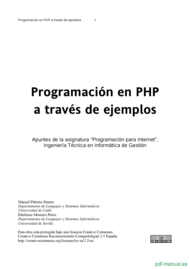 Curso Programación en PHP a través de ejemplos 1