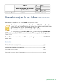 Curso Outlook 2010: Manual de mejora de uso del correo 1