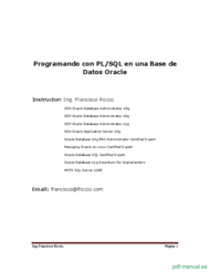 Curso Programando con PL/SQL en una Base de  Datos Oracle 1